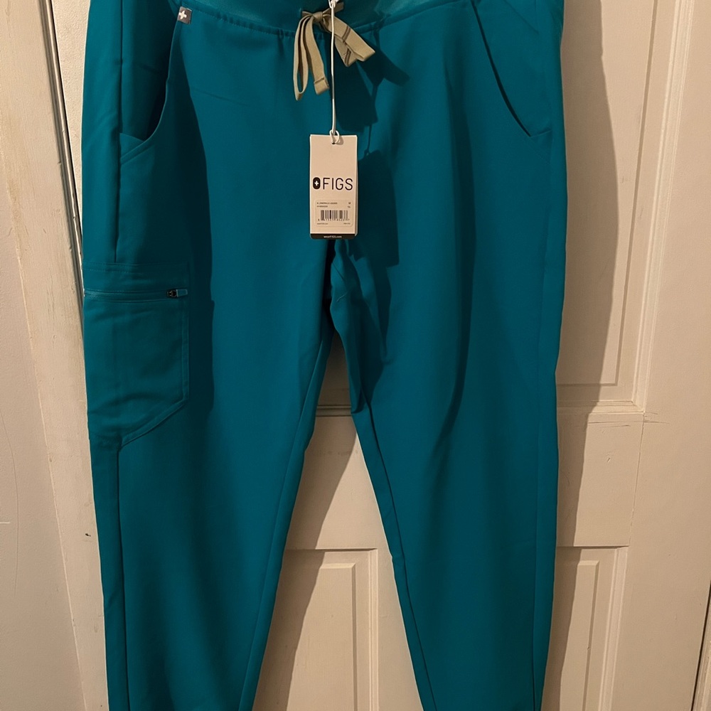 Figs Aqua Blue Scrub Pants